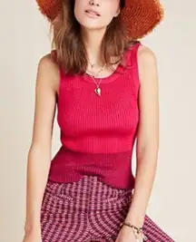 Anthropologie Sweater Ribbed Knit Tank Top Sz S