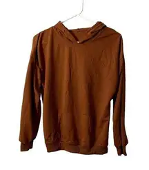 Classic fit orange hooded sweater pockets jacket warm comfortable athleisure