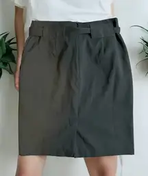 Banana Republic 4Petite‎ Olive Green Tie Waist Pencil Skirt Career Business