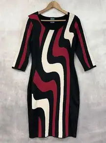 Gabby Skye Sweater Dress Womens Medium Artsy Bodycon Office Siren Corporate Goth