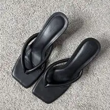 Women's Black Heeled Sandals