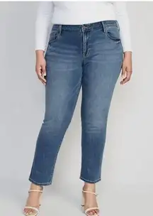 Old Navy Mid-Rise Power Slim Straight Jean Willow Wash 18