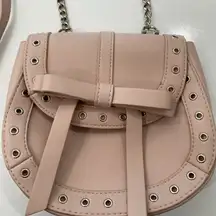 Express Pink Grommet Bow Crossbody Bag Purse Chain