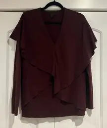 Cos women’s medium Drape layered front long‎ sleeved blouse with raw hems