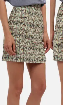 Kate Spade New York Tweed Skirt the Rules Mini Skirt Yellow Green size 4 $348