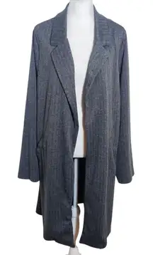 Melloday Women's Gray Open Knit Jacket Size XL