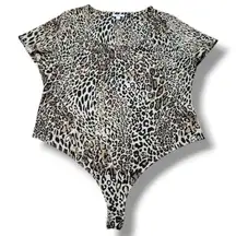 Bar III Bodysuit Size 3X Women's Plus Size Bar 3 Top Cheetah Print Animal Print Women's Bodysuit