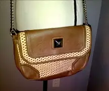 Charming Charlie Brown Tan crossbody handbag 