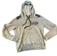 PINK | light grey and navy pullover half zip hoodie