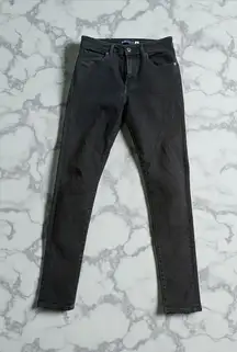 HUDSON Women's Natalie Black Midrise Super Skinny Ankle Jeans Size 33