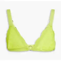 Stella McCartney Neon stretch lace triangle bra Bright yellow M