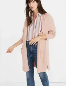 Madewell  Kent Knit Cardigan in Coziest Yarn Heather Carnation Size XS