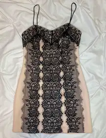 Nude Black Lace Dress