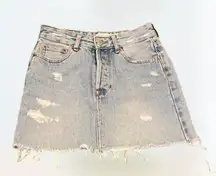 Bershka  denim mini light jean skirt size xxs / 0, or euro 32