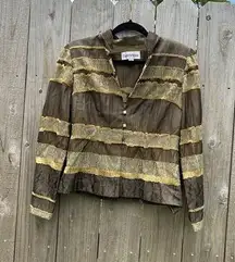Danny‎ & Nicole jacket blazer Womens 2P Boho Fairy Stripe ￼Cottagecore Fall