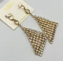 Amrita Singh Crystal Gold Drop Earrings