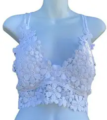 Anemone crochet style padded white bralette