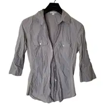 Standard James Perse cotton button front shirt women's size 4