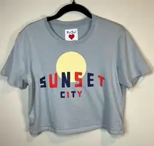 Fred Segal x Wrangler Sunset City Crop T-Shirt Top Utah Western Cowboy  Sz Small