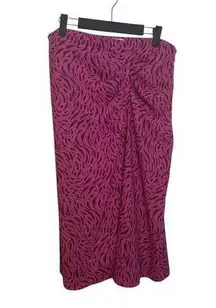 Nine West Pink Animal Print Ruched Skirt