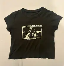 Black brandy melville cropped t-shirt 