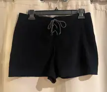 Vintage Express Black Lace-Up Shorts