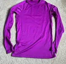 Nike  Pro Combat Dri-Fit Purple Compression Long Sleeve Activewear Shirt  Size M