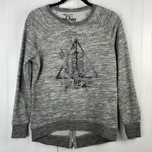 Harry Potter Women’s Gray Long Sleeve Crew Neck  Sweatshirt Size XS