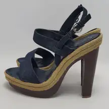 Jessica Simpson JP-LILYX Women's Denim Platform Espadrille Heels Sandals Size 8B