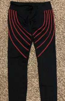 VIMMIA Strivei Black Leggings Red Piping Design Estimated Size Small Full Length