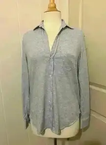 FRANK & EILEEN Eileen Tee Lab Heather Blue Small New without tags $248