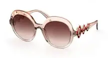 NEW Emilio Pucci EP174 44F Brown Crystal Round Over Size Sunglasses Frame