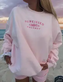 Sunkissed Coconut Brand New  Light Pink Crewneck Sweatshirt