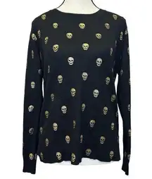 Saks Fifth Avenue Skull Print Sweater - Size L