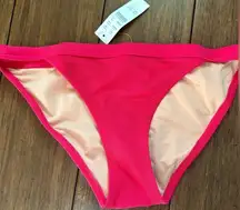J. Crew Ribbed-trim hipster full-coverage bikini bottom | Pink | NWT