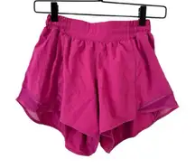 Lululemon 4 TALL ‎ Hotty Hot Low-Rise Lined 4" Shorts Ripened Raspberry Pink