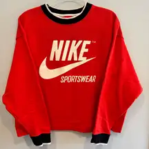 Nike Retro Red Crop Crewneck Sweatshirt Size M
