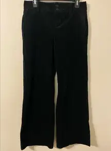 Womens LRL Lauren Ralph Lauren Black Wide Leg Corduroys Size 6