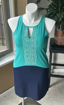 Stitch Fix THML Colorblock Embroidered‎ Shift Dress size M