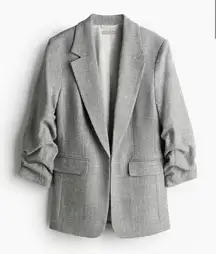 H&M Women's Beige Tweed Blazer & Pants Suit Set Size 2 Workwear