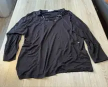 Calvin Klein Women's Black gold Long Sleeve Top shirt