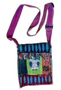 Handmade Crossbody Purse Quilted Embroidered Bag