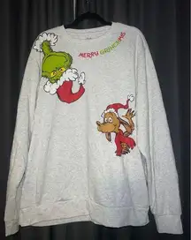 Ugly Christmas Sweater Xmas Sweatshirt Crewneck Size XL Grinch