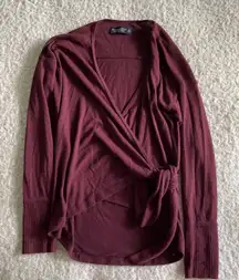 Abercrombie faux wrap sweater small