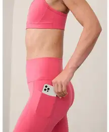 Athleta PS  Salutation Stash 7/8 Tight Dragonfruit Small Petite