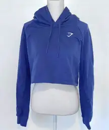 Gymshark blue cropped hoodie