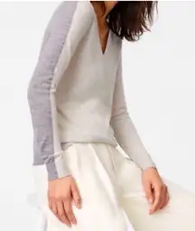 Club Monaco Colorblock Wool V-Neck Sweater