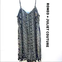 Romeo & Juliet Womens Size Medium sleeveless Couture Tassel romper NWT