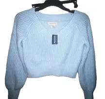 Happily Grey NWT Women's Blue Sweater Cropped Size Medium