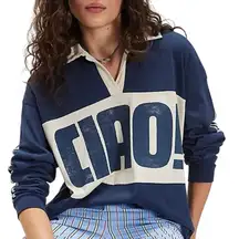 DAYDREAMER Ciao! Rugby Long Sleeve Sweatshirt Size M New w/o Tag MSRP $175